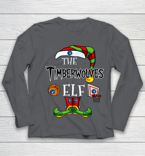 Minnesota Timberwolves Christmas ELF Funny NBA Youth Long Sleeve 6
