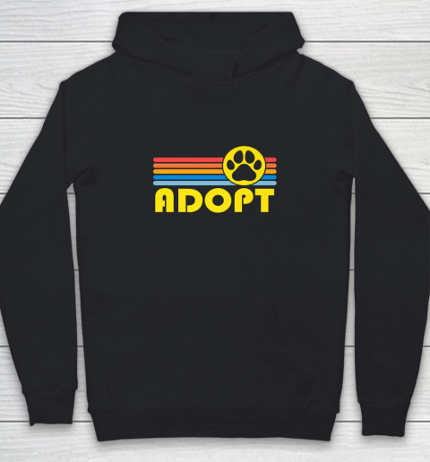Rescue Animal Adoption Adopt Cat or Dog Vintage Retro Sunset Youth Hoodie