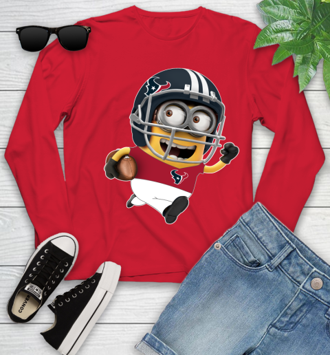 NFL Houston Texans Minions Disney Football Sports Youth Long Sleeve 11