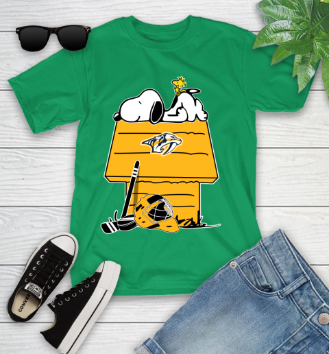 Nashville Predators NHL Hockey Snoopy Woodstock The Peanuts Movie Youth T-Shirt 6