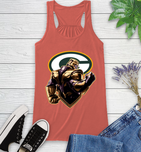 NFL Thanos Avengers Endgame Football Sports Green Bay Packers Racerback Tank 4