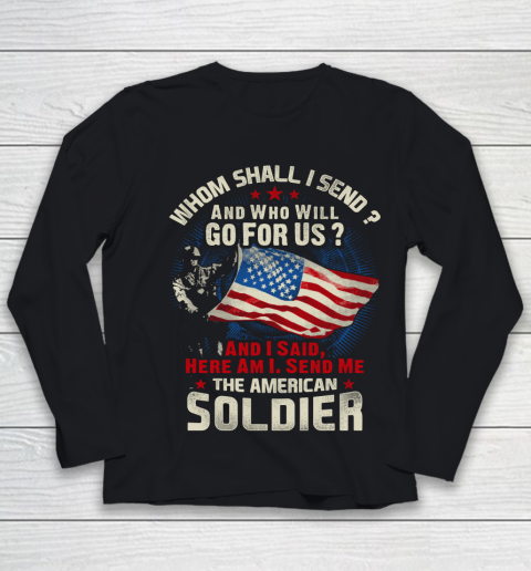 Veteran Shirt Soldier Here I Am Youth Long Sleeve