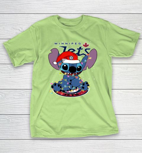 Winnipeg Jets NHL Hockey noel stitch Christmas T-Shirt 6