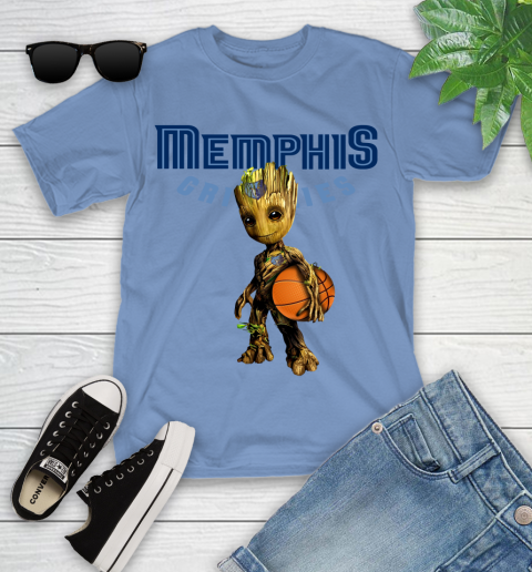 Memphis Grizzlies NBA Basketball Groot Marvel Guardians Of The Galaxy Youth T-Shirt 11