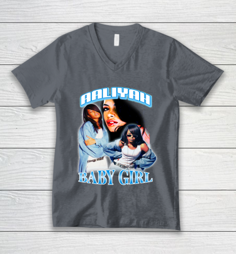 Aaliyah T Shirt Baby Girl V-Neck T-Shirt 4