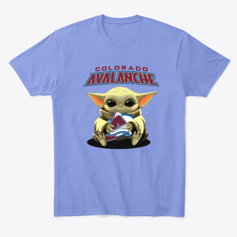 xsr3 baby yoda hugs the colorado avalanche classic t shirt 2 front violet