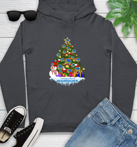 Golden State Warriors Merry Christmas NBA Basketball Sports Youth Hoodie 8
