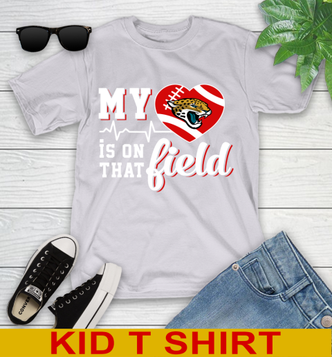 NFL My Heart Is On That Field Football Sports Jacksonville Jaguars Youth T-Shirt 4