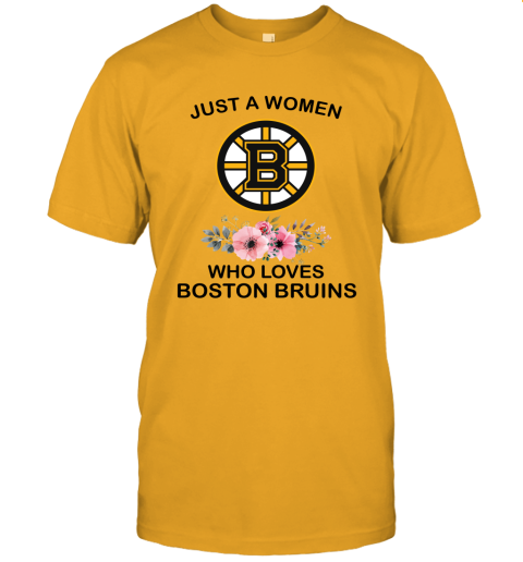 NHL Just A Woman Who Loves Boston Bruins Hockey Sports Unisex Jersey Tee
