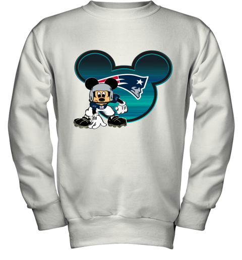 NFL New England Patriots Mickey Mouse Disney Football T Shirt MtJWpwJrNKM youth sweatshirt 47 95 151514 front white