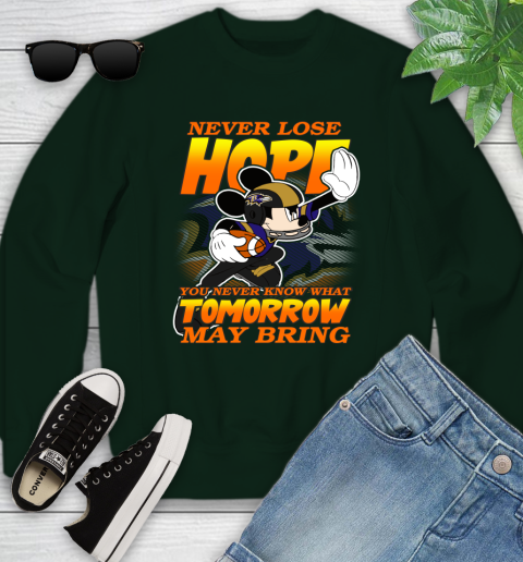 Buffalo Bills NFL Football Mickey Disney Never Lose Hope (2) Youth Sweatshirt 9