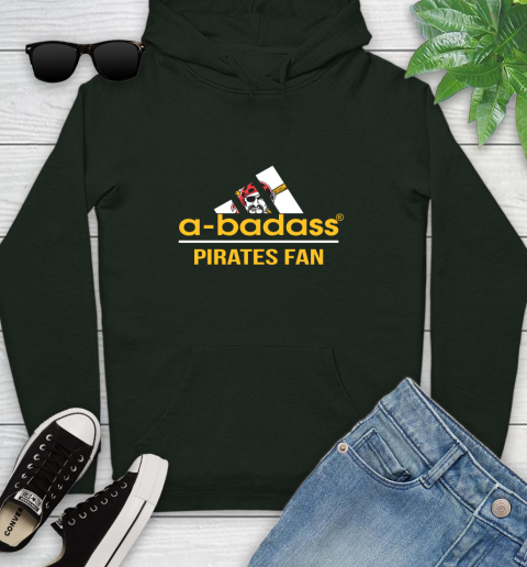 MLB A Badass Pittsburgh Pirates Fan Adidas Baseball Sports Youth Hoodie 14