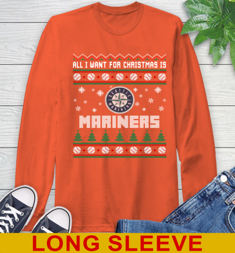 MLB All I Want For Christmas Is Seattle Mariners Baseball Sports 58