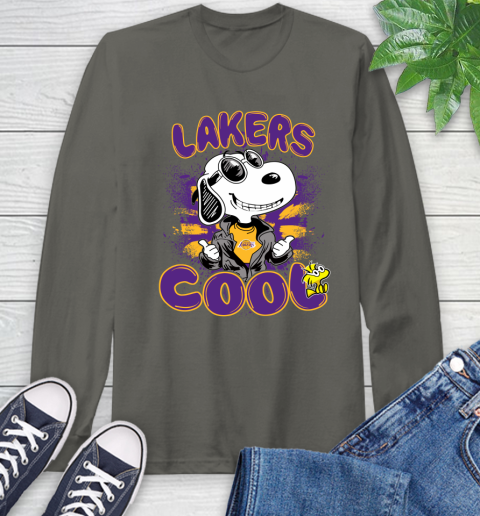 NBA Basketball Los Angeles Lakers Cool Snoopy Shirt Long Sleeve T-Shirt 10