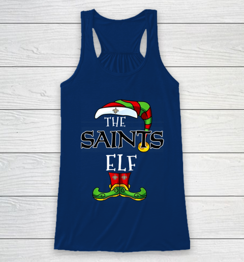 New Orleans Saints Christmas ELF Funny NFL Racerback Tank 6