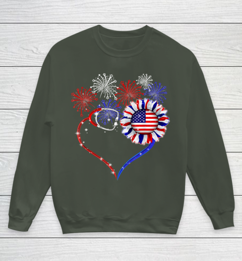 Patriotic Nurse 4th Of July American Flag Independence Day Youth Sweatshirt 8