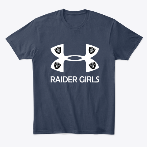 9otb raider girl under armour classic t shirt 2 front navy