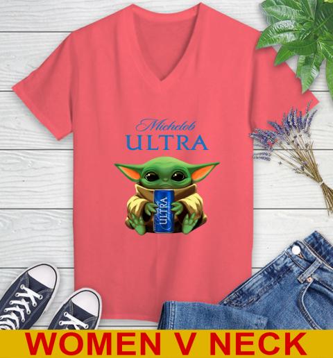 Star Wars Baby Yoda Hugs Michelob Ultra Beer Shirt 83