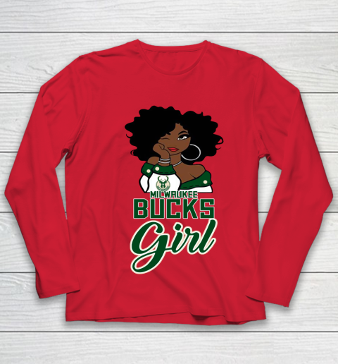 Milwaukee Bucks Girl NBA Youth Long Sleeve 10
