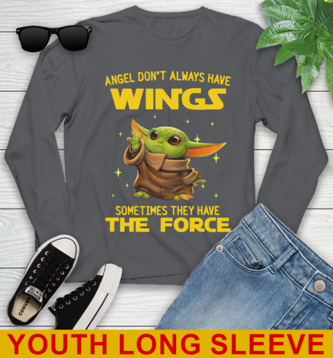 Baby Yoda Angel Don't Always Have Wings They Have The Force Shirt 125
