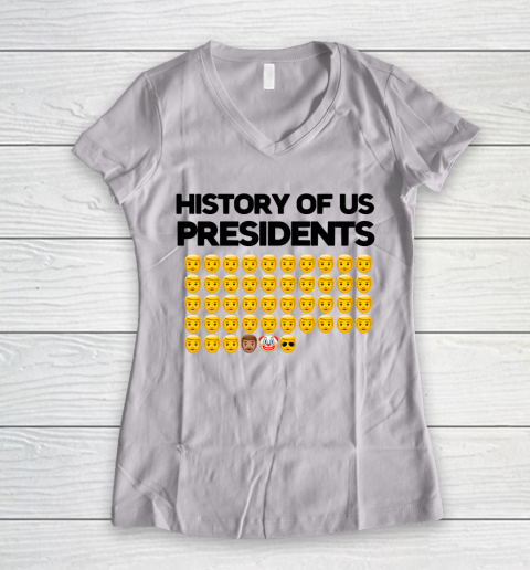 History of US Presidents funny anti Trump Women's V-Neck T-Shirt