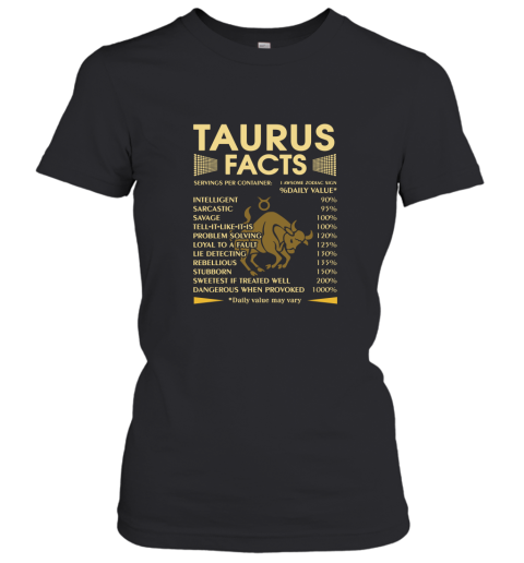 Zodiac Taurus Facts Awesome Zodiac Sign Daily Value Women's T-Shirt