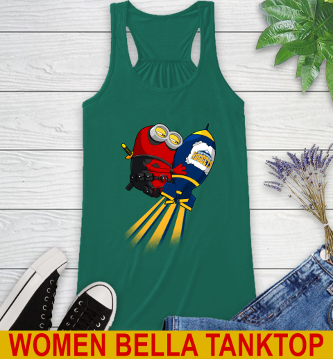 NBA Basketball Denver Nuggets Deadpool Minion Marvel Shirt Racerback Tank 5