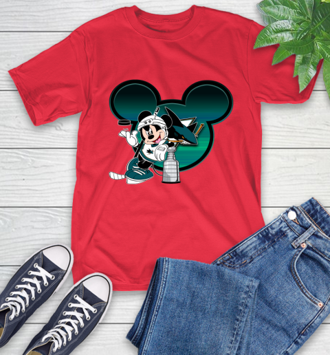 NHL San Jose Sharks Stanley Cup Mickey Mouse Disney Hockey T Shirt T-Shirt 10