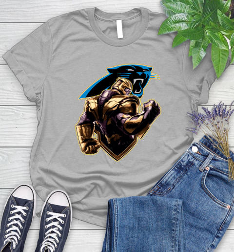 NFL Thanos Avengers Endgame Football Sports Carolina Panthers Women's T-Shirt 5