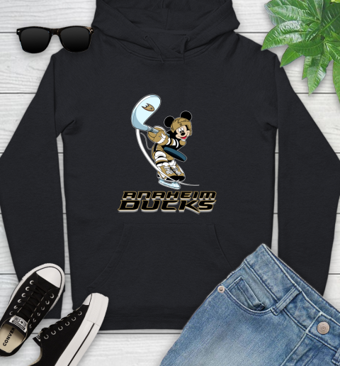 NHL Hockey Anaheim Ducks Cheerful Mickey Mouse Shirt Youth Hoodie