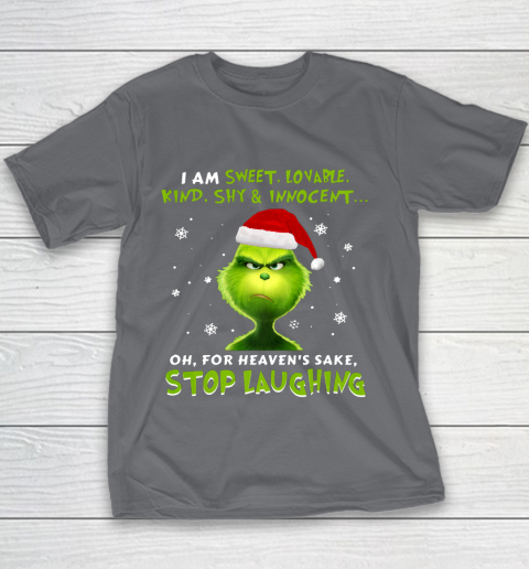 I Am Sweet Lovable Kind Shy Innocent Grinch Christmas Youth T-Shirt 5