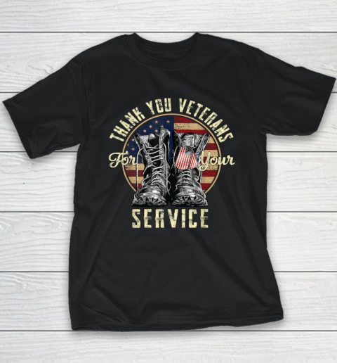 Thank you Veterans For Your Service Veterans Day Youth T-Shirt