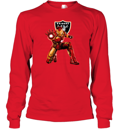 NFL Iron Man Oakland Raiders Long Sleeve T-Shirt - Rookbrand