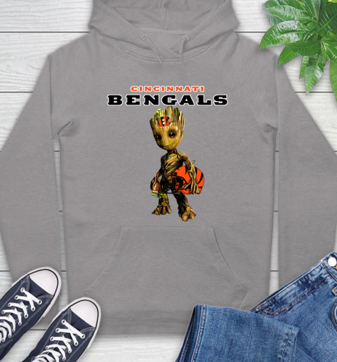 Cincinnati Bengals NFL Football Groot Marvel Guardians Of The Galaxy Hoodie 6