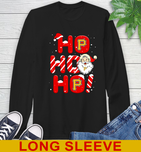 Pittsburgh Pirates MLB Baseball Ho Ho Ho Santa Claus Merry Christmas Shirt Long Sleeve T-Shirt