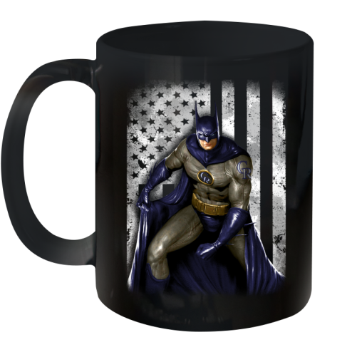 Colorado Rockies MLB Baseball Batman DC American Flag Shirt Ceramic Mug 11oz