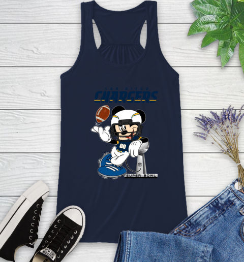 NFL San diego chargers Mickey Mouse Disney Super Bowl Football T Shirt Racerback Tank 12