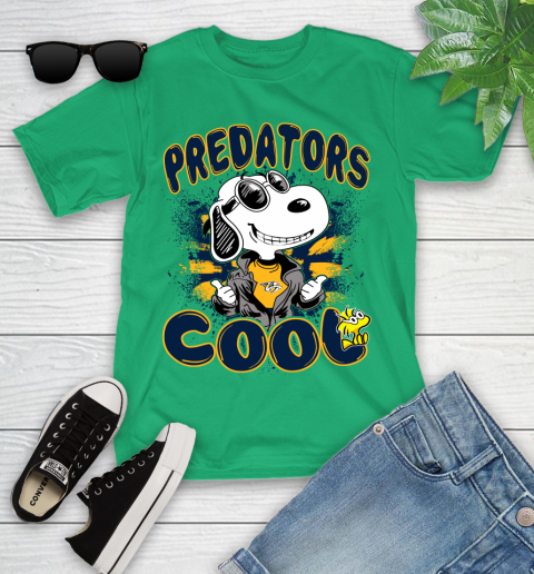 NHL Hockey Nashville Predators Cool Snoopy Shirt Youth T-Shirt 7