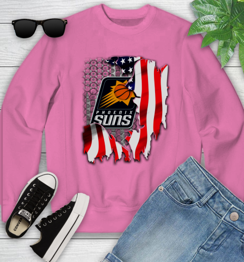 Phoenix Suns NBA Basketball American Flag Youth Sweatshirt - Image 7