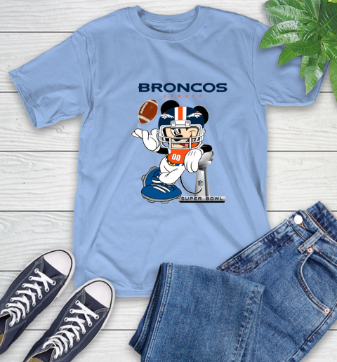 NFL Denver Broncos Mickey Mouse Disney Super Bowl Football T Shirt T-Shirt 11