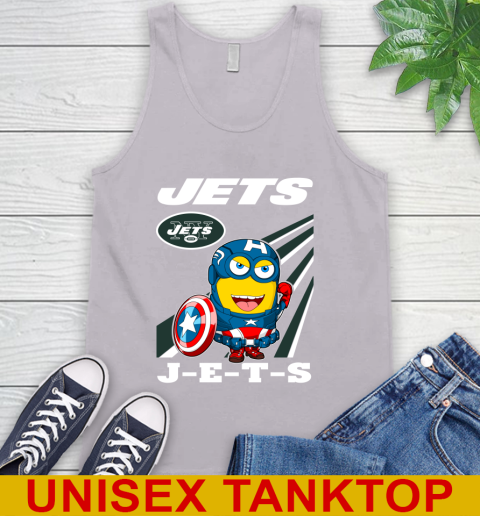 NFL Football New York Jets Captain America Marvel Avengers Minion Shirt Tank Top 3