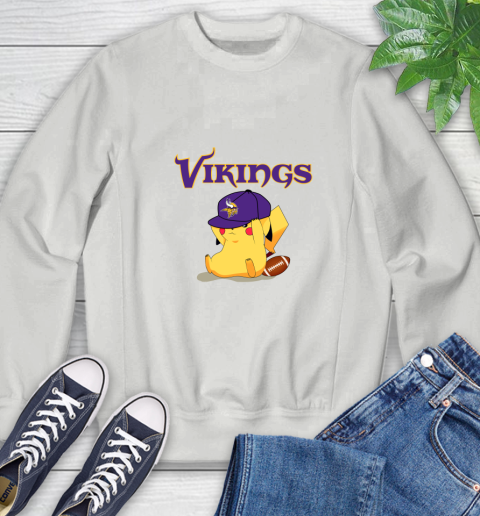 NFL Pikachu Football Sports Minnesota Vikings Sweatshirt 5