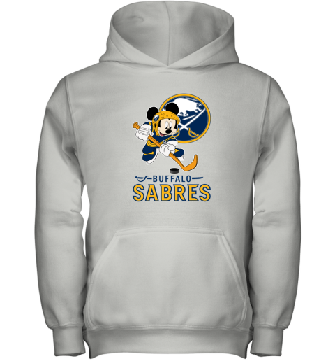 NHL Hockey Mickey Mouse Team Buffalo Sabres Youth Hoodie