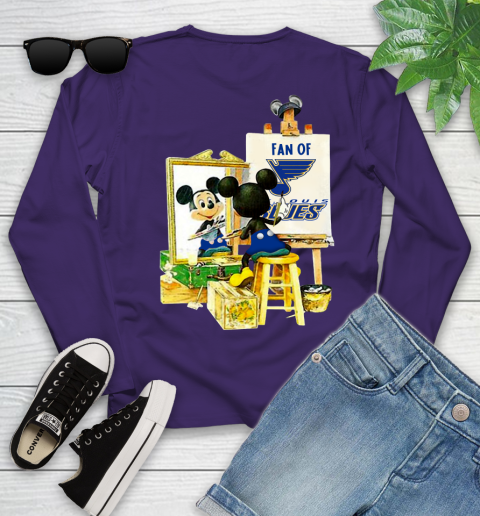 NHL Hockey St.Louis Blues Mickey Drawing Shirt 116