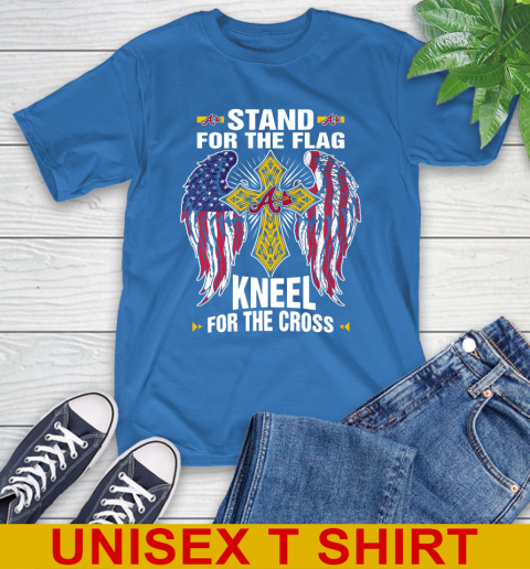 MLB Baseball Atlanta Braves Stand For Flag Kneel For The Cross Shirt T-Shirt - Image 12