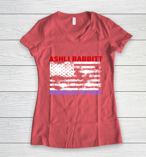 Sears Ashli Babbitt Shirt American Patriot Women's V-Neck T-Shirt 4