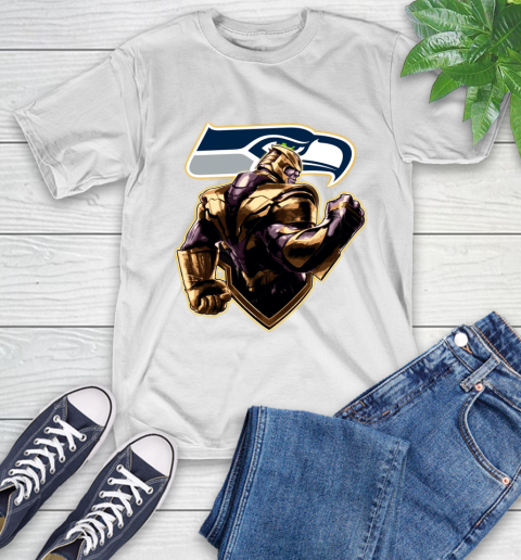 NFL Thanos Avengers Endgame Football Sports Seattle Seahawks T-Shirt