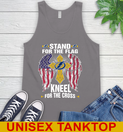 NHL Hockey Tampa Bay Lightning Stand For Flag Kneel For The Cross Shirt Tank Top 6