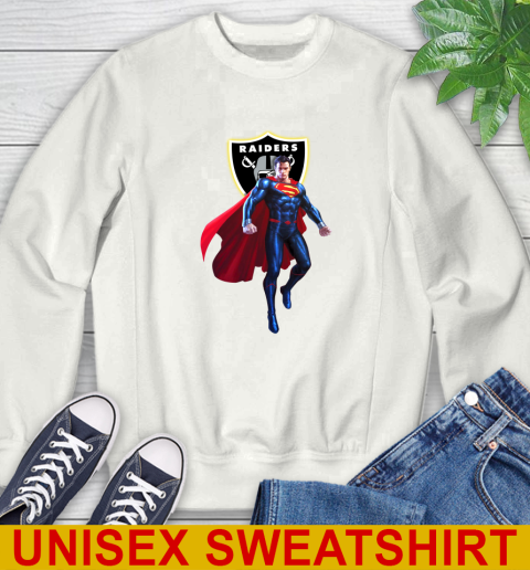 NFL Superman DC Sports Football Oakland Raiders Sweatshirt