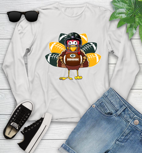 Green Bay Packers Turkey Thanksgiving Day Youth Long Sleeve